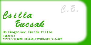 csilla bucsak business card