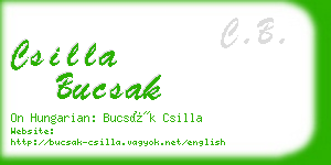 csilla bucsak business card